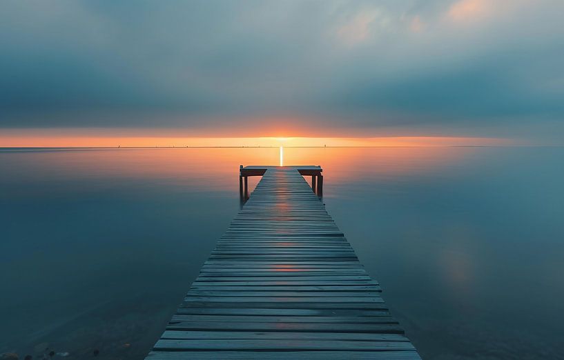 Ochtend aan het meer van fernlichtsicht