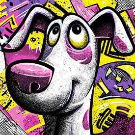 Chien Pop Art n° 3 sur Digital Picture Art