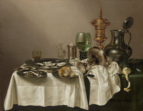 Stilleven met vergulde bokaal