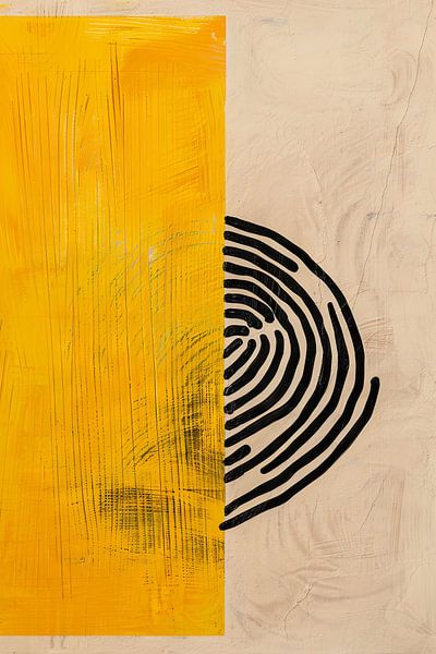 Geometric - Yellow lines by Poster Art Shop