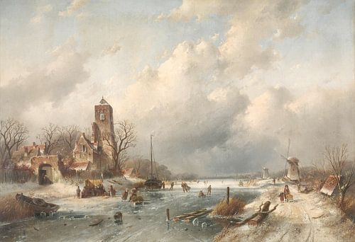 Wintergezicht, Charles Leickert