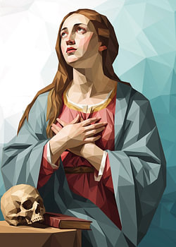 Die reuige Magdalena (Low-Poly)