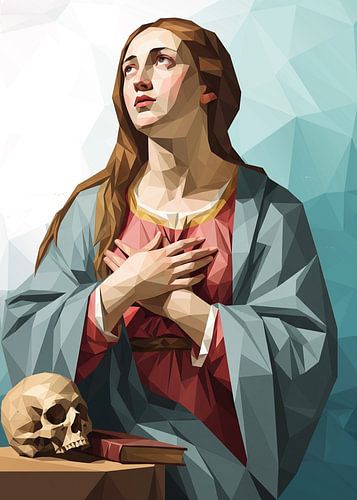 La Madeleine pénitente (modèle low poly)