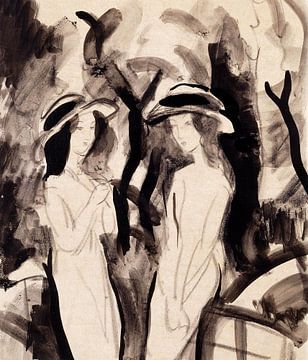 August Macke, deux filles qui dessinent