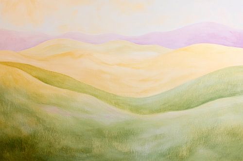 Douces collines aux couleurs pastel
