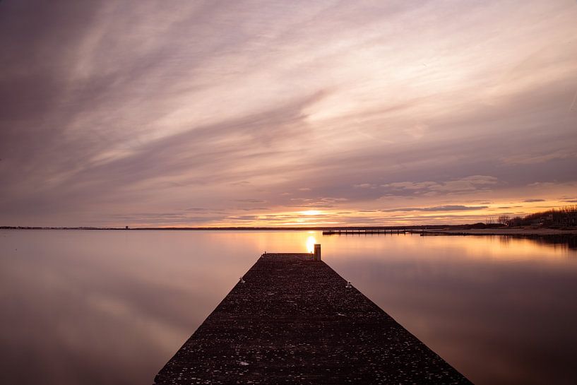 Sunset with beautiful clouds by Louise Poortvliet