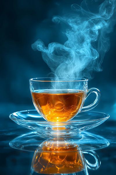 hot cup of coffee or tea by Egon Zitter
