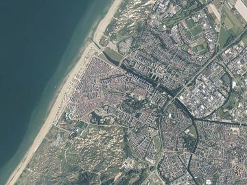 Luchtfoto van Katwijk van Maps Are Art