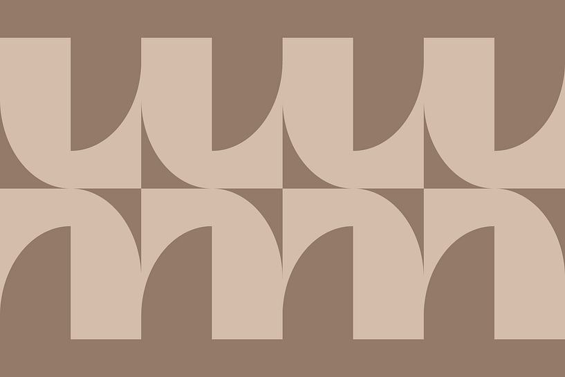 Abstrakte Kunst in neutralem Braun und Beige Nr. 4 von Dina Dankers