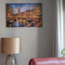 Photo de nos clients: Groningue le soir, tableau représentant les Pays-Bas. par Johannes, sur alu-Dibond