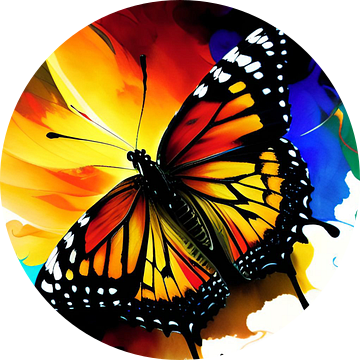 Een vleugje magie: een kleurrijke vlinder in het zonlicht van ButterflyPix