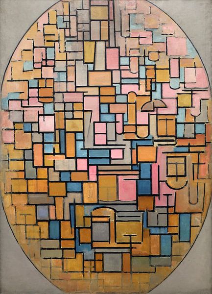 Tableau III: compositie in ovaal, Piet Mondriaan van Meesterlijcke Meesters