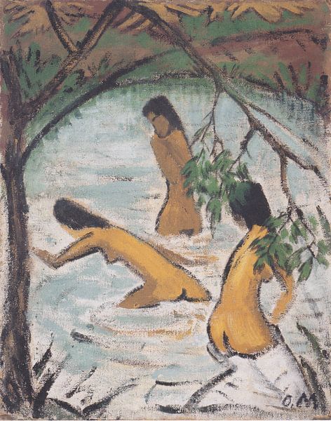 Trois nageurs dans l'eau, Otto Mueller - ca1913 par Atelier Liesjes