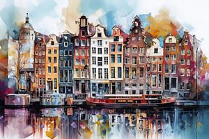 Zicht op Amsterdam von ARTEO Gemälde