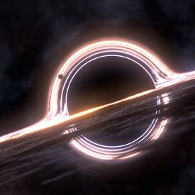 SciFi renderafbeelding van zwart gat van Jörg Hausmann