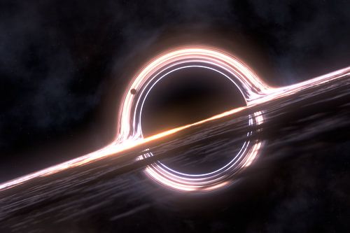 SciFi renderafbeelding van zwart gat van Jörg Hausmann