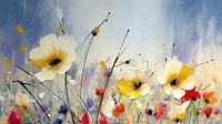 Peinture abstraite de fleurs