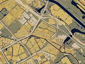Kaart van Diemen in de stijl van Gustav Klimt van Maporia thumbnail