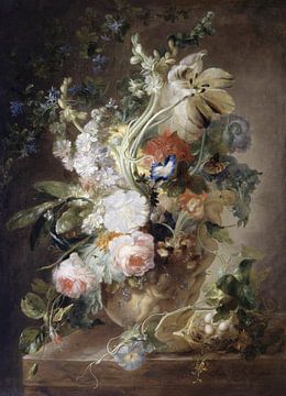Vase mit Blumen, gefolgt von Jan van Huysum