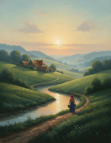 Sunrise Over Verdant Hills