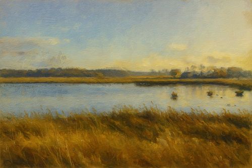 Het ochtendlicht valt over de Brabantse Wal