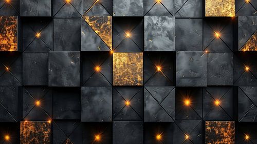 Tableau de luxe or noir sur de-nue-pic