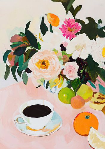 Koffie Stilleven Fauvisme Fruit Roze