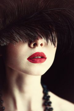 Lips and feather, Magdalena Russocka by 1x