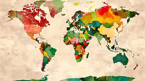 Exzentrische Weltkarte