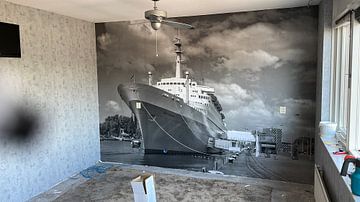Klantfoto: voormalig SS Rotterdam van de HAL (zwart wit) van Rick Van der Poorten