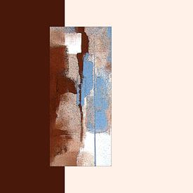 Abstract Colour Fields / Shades of Brown and Light Blue 2 by Kerstin Franz