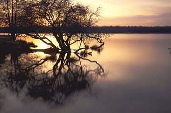 Le coucher du soleil.