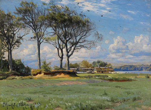 Lente in een landschap, PEDER MONSTED, 1893