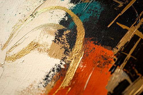 Modern abstract kunstwerk met goud