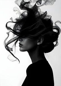 TW living - black and white fotografie - woman portrait 2