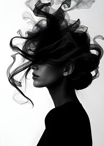 TW living - black and white fotografie - woman portrait 2 par TW living