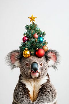 Kerstmis koala van Poster Art Shop