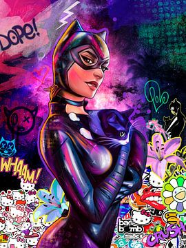Pop Art Canvas Catwoman Hedendaagse Moderne Kunst van heroesberlin