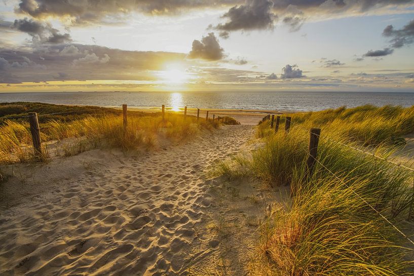 The beach, the sea and the sun on the Dutch coast by Dirk van Egmond