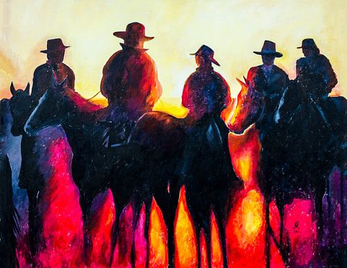 Zonsondergang op de prairie