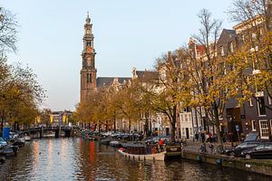 Westerkerk tijdens Gouden uurtje van Arno Prijs