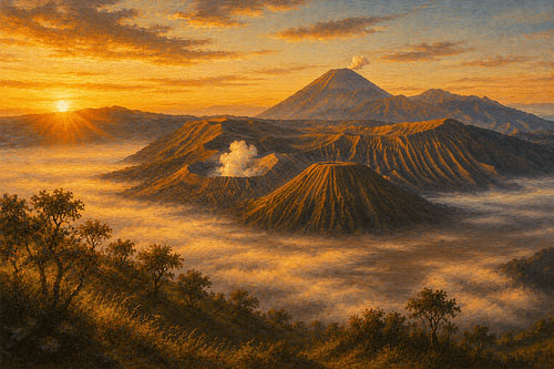 L'aube sur le mont Bromo