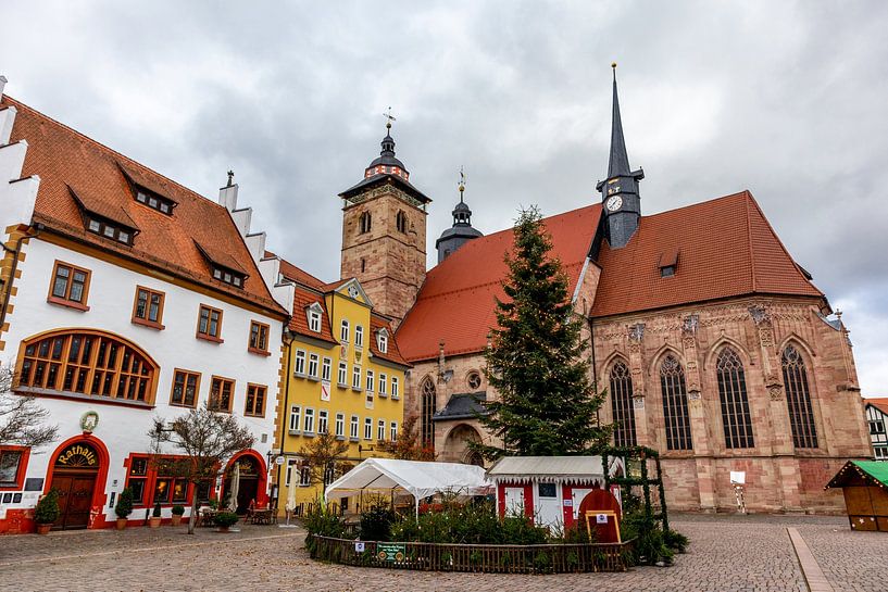 A winter day in the beautiful half-timbered town of Schmalkalden by Oliver Hlavaty