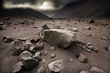 De desolate Atacama woestijn in Chili van Chris Stenger