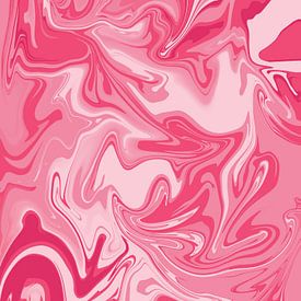 Abstract roze van Mandy Jonen