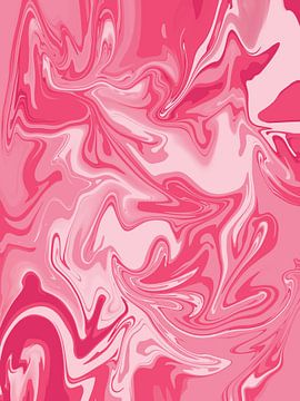 Abstract roze van Mandy Jonen