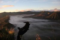 Sunrise at Bromo volcano in Java, Indonesia