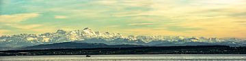 Panorama of Lake Constance and the Swiss Alps by Dieter Walther