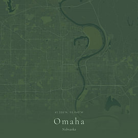 Vintage map of Omaha, United States by Prints of Place