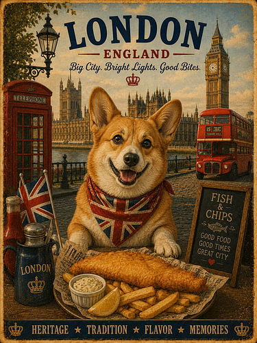 Corgi in Londen